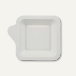 Teller "pure", Zuckerrohr, quadratisch, 11.3 x 11.3 cm, weiß, 500 St., 85214