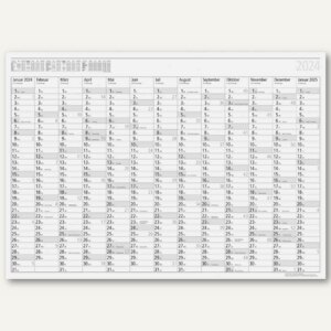 Jahresübersicht Wandkalender - 86 x 61 cm