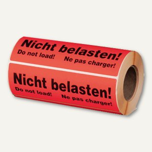 Hinweis-Etikettenrolle - Nicht belasten