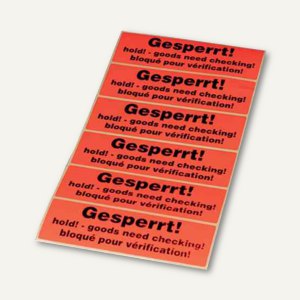 Hinweis-Etikettenrolle - Gesperrt!