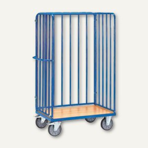 fetra Paketwagen, Ladefläche: 1.000x600 mm, 600 kg, Rohrstreben, blau, 8381-1