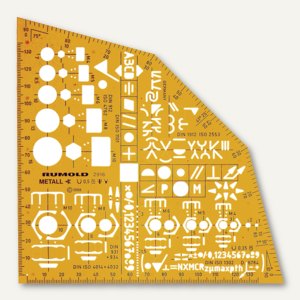 Ausbildungs-Schablone Metallwinkel - 155 x 155 x 1.2 mm