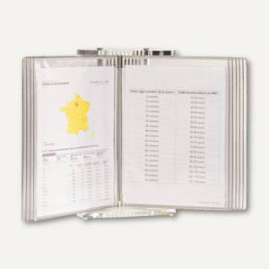 Tarifold Tischsichttafelsystem CRYSTAL LINE, inkl 10 Tafeln DIN A4, Acryl,436100