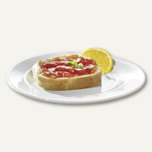 Desserttellerset ALICE - 6-teilig, Qualitäts-Porzellan, Ø19 cm, weiß, 539-015