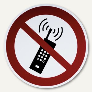 Hinweisetikettfolie - Mobilfunk verboten