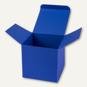 Buntbox Würfelschachtel / groß, Karton, 14 x 14 x 14 cm, 350 g/m², blau, 12 St.