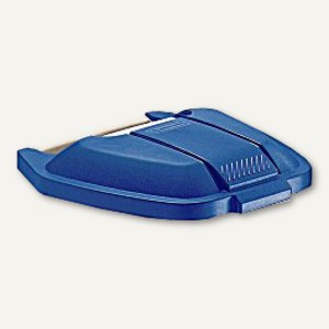 Rubbermaid Deckel für Abfall-Rollcontainer, 515 x 560 x 80 mm, PP, blau, R002223