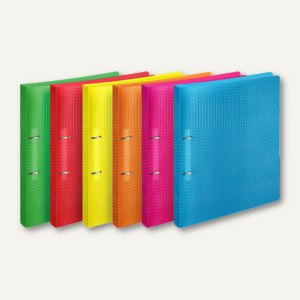 Ringbücher VELOCOLOR A4, PP, 2 D-Ringe Ø 20 mm, sortiert, 12 Stück, 1141700