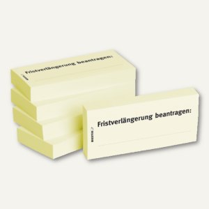 Haftnotizen bedruckt: Fristverlängerung beantragen: