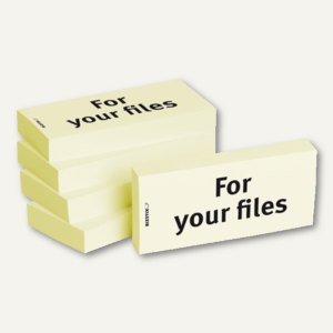 Haftnotizen bedruckt: For your files