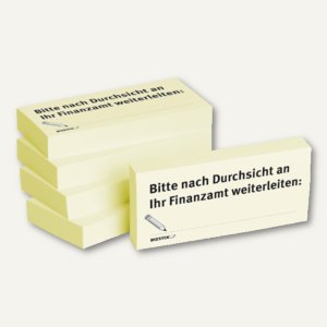 Haftnotizen bedruckt Bitte nach Durchsicht an Ihr Finanzamt weiterleiten: