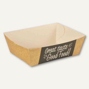 PAPSTAR Snacktrays – 400 Stück, Braun, 4x11x16 Cm, Fettdicht, FSC-Karton