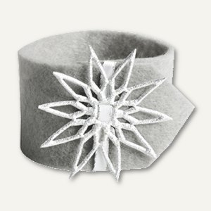 Papstar Serviettenringe "Crystal", Ø 4 cm, grau, 24 Stück, 85107