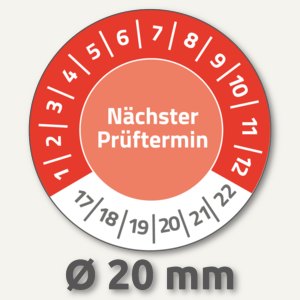 Prüfplakette NÄCHSTER PRÜFTERMIN 2017-2022