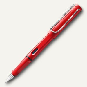LAMY Füllhalter Safari, Feder B, Kunststoff, rot glänzend, 05253