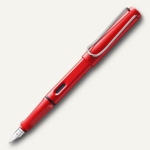 LAMY Füllhalter Safari/Linkshänder, Feder LH, Kunststoff, rot glänzend, 05255