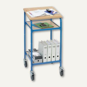 Rollpult mit Schreibfläche, 605x589 mm, 100 kg, 2 Ablageböden, Stahl/Holz, 5834