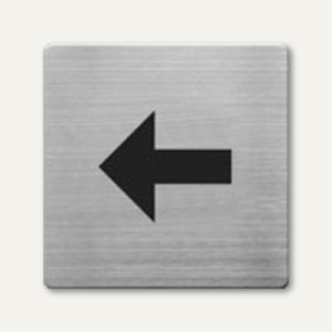 officio quadratische Piktogramme "Pfeil", 90 x 90 mm, Edelstahl, 5 Stück, 450-25