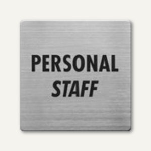 quadratische Piktogramme "Personal", 90 x 90 mm, Edelstahl, 5 Stück, 450-33