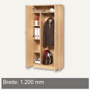 Flügeltürschrank mit Garderobe