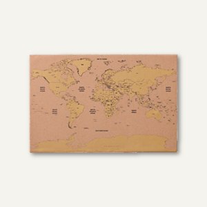 Korktafel bedruckt mit Weltkarte