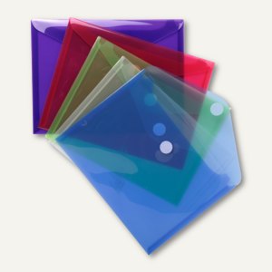 Dokumententasche mit Klettverschluss A5, max. 90 Blatt, PP/200µ, sortiert, 50 St