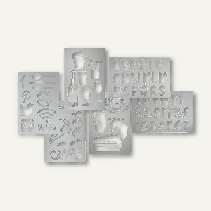 Securit Schreib- und Malschablonen für Kreidemarker/Kreidetafeln