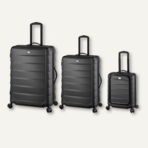 Reisetrolley S/M/L - 40/60/90 Liter, ABS-Material, grau, 3 Größen im Set, 45580