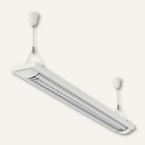 Energiespar-Deckenleuchte MAULline, Rasterleuchte, 2x 36W, (L)124.7 cm, weiß