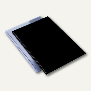 HiClear Deckfolie PVC transp.+ SoftTouch Kartonrücken schw.