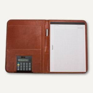 Alassio Schreibmappe MANAROLA, DIN A4, Lederimitat, braun, 30153