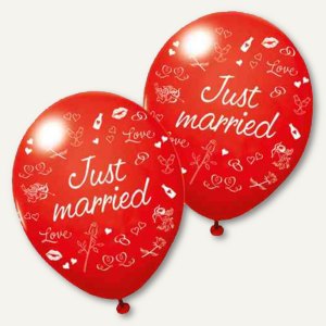 Luftballons Just married