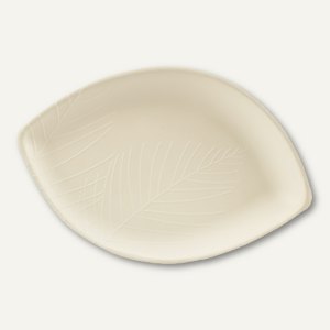 Papstar Teller "pure", oval, 23.5 x 36.5 cm, Zuckerrohr, weiß, 200 St., 86646