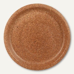 Papstar Teller, Ø 20 x 1.8 cm, Weizenkleie/100% abbaubar, braun, 100 Stück,95697