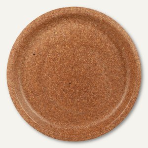 Papstar Teller, Ø 24 cm, Weizenkleie/100% abbaubar, braun, 100 Stück, 95636