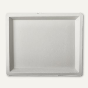 Papstar Teller "pure", 14 x 17 cm, Zuckerrohr, weiß, 500 Stück, 86984