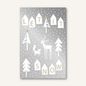 Weihnachtskarte Nordic Let it snow