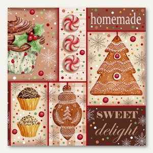 Weihnachts-Motivservietten Sweet Delight