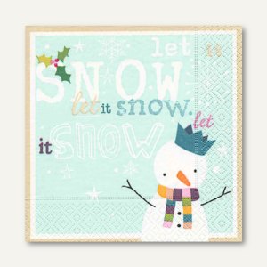 Weihnachts-Motivservietten Let it snow
