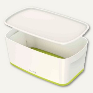Aufbewahrungsbox MyBox, 5 Liter, DIN A5, 191x318x128 mm, Kunststoff, weiß/grün