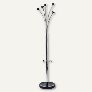 MAUL Garderobe MAULventus, (H)188 cm, 5 Haken, Stahl, silber, 9406596