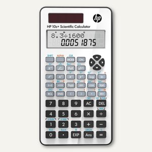 Naturwissenschaftlicher Schulrechner HP 10s+, 2-zeilig / 10-stellig, weiß