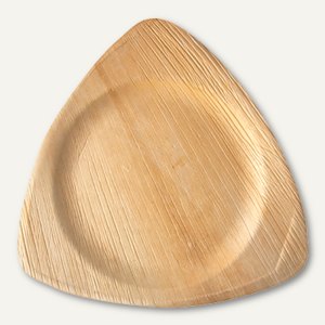 Einweg-Teller Palmblatt "pure", dreieckig, 25 x 25 cm, Höhe 1.5 cm, 100 Stück