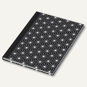 Notizbuch black&white Stars