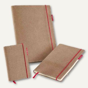 Notizbuch "senseBook RED RUBBER" - 205 x 285 mm, blanko, Leder, braun, 75020400