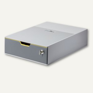 Schubladenbox VARICOLOR 1, 280x95x356 mm, 1 farbige Schublade, abschließb., grau
