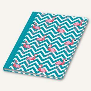 Notizbuch Flamingo blau