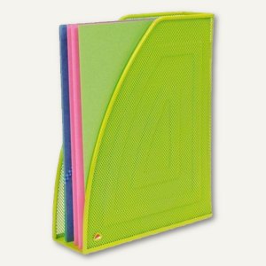 Stehsammler "MESHMAG", DIN A4, 260 x 80 x 335 mm, Drahtmetall, grün, MESHMAG V