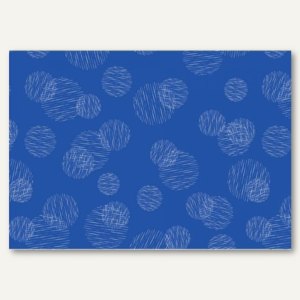 Geschenkpapier Scribbled Circles blau