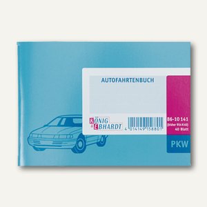 Fahrtenbuch A6-Quer 40 Blatt